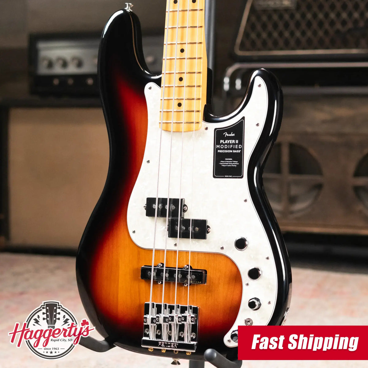 Fender Player II Modified Active Precision Bass - 3-Tone Sunburst with Gig Bag