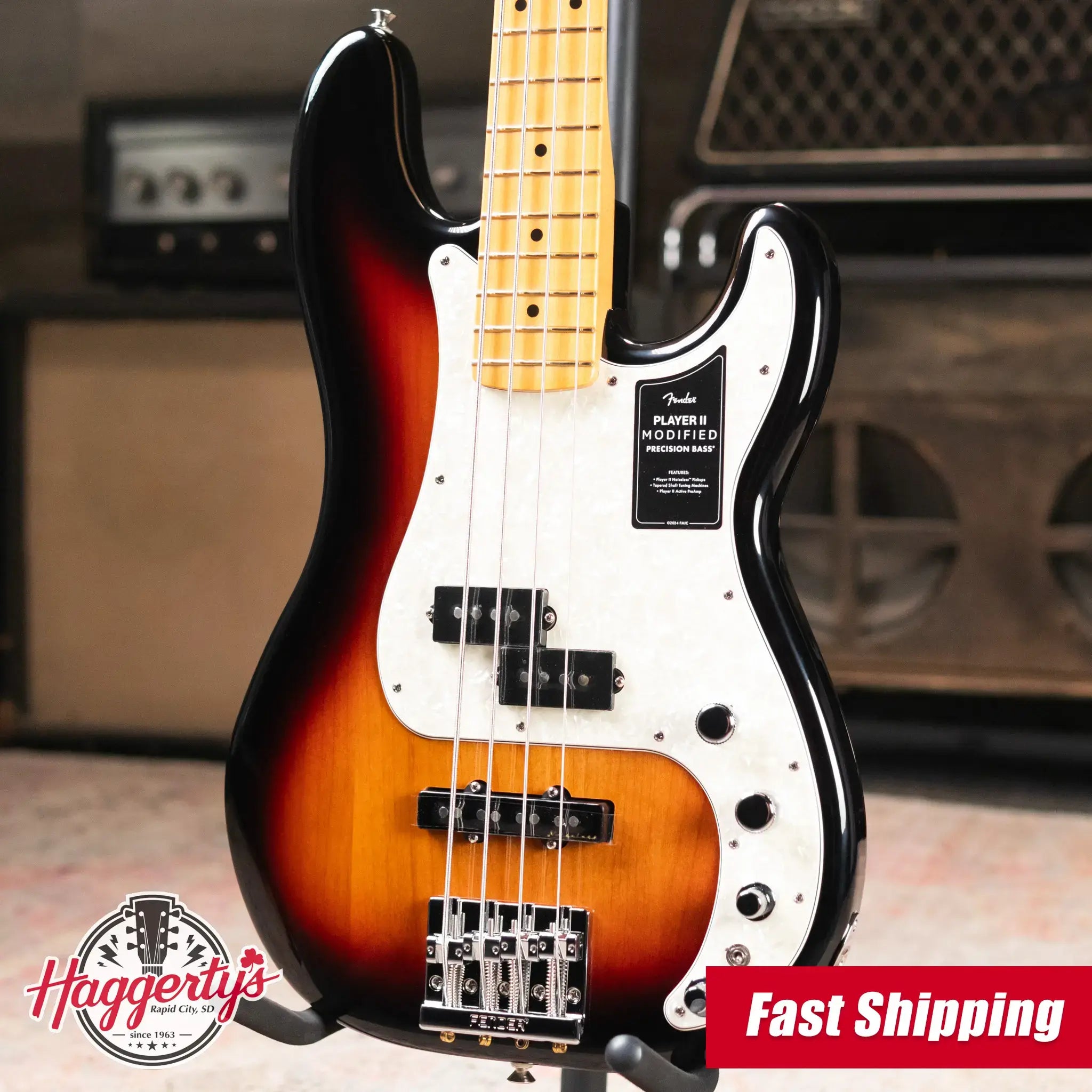 Fender Player II Modified Active Precision Bass - 3-Tone Sunburst with Gig Bag