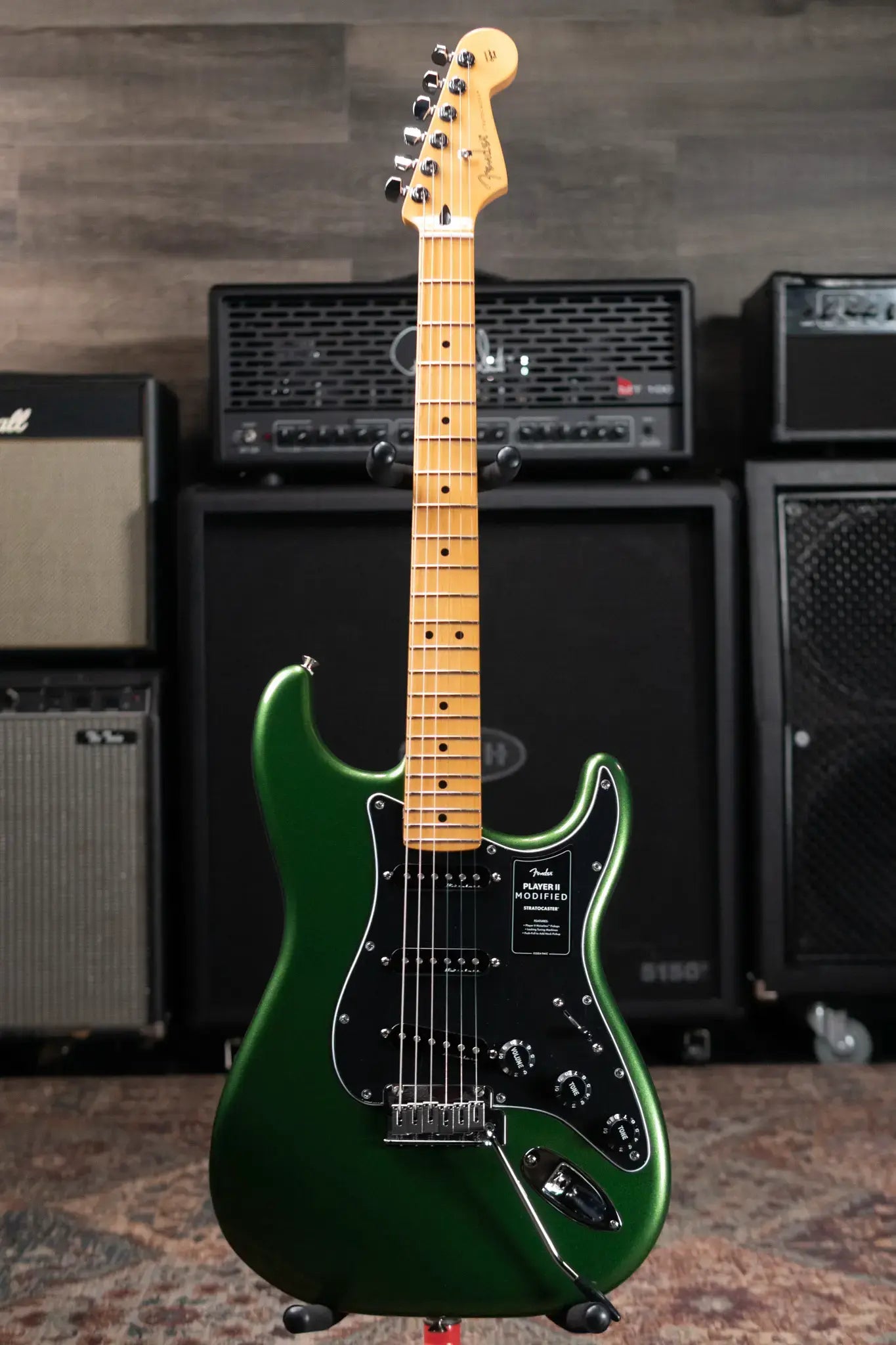Fender Player II Modified Stratocaster Electric Guitar - Harvest Green Metallic with Deluxe Gig Bag