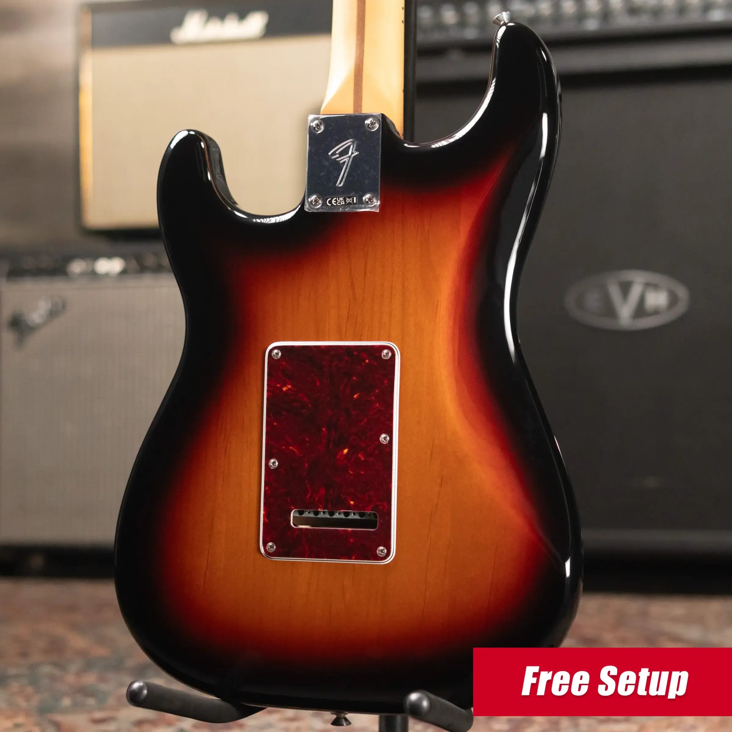 Fender Player II Modified Stratocaster Electric Guitar, Maple Fingerboard - 3 Tone Sunburst with Deluxe Gig Bag