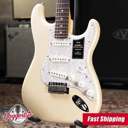 Fender Player II Modified Stratocaster Electric Guitar - Olympic Pearl with Gig Bag