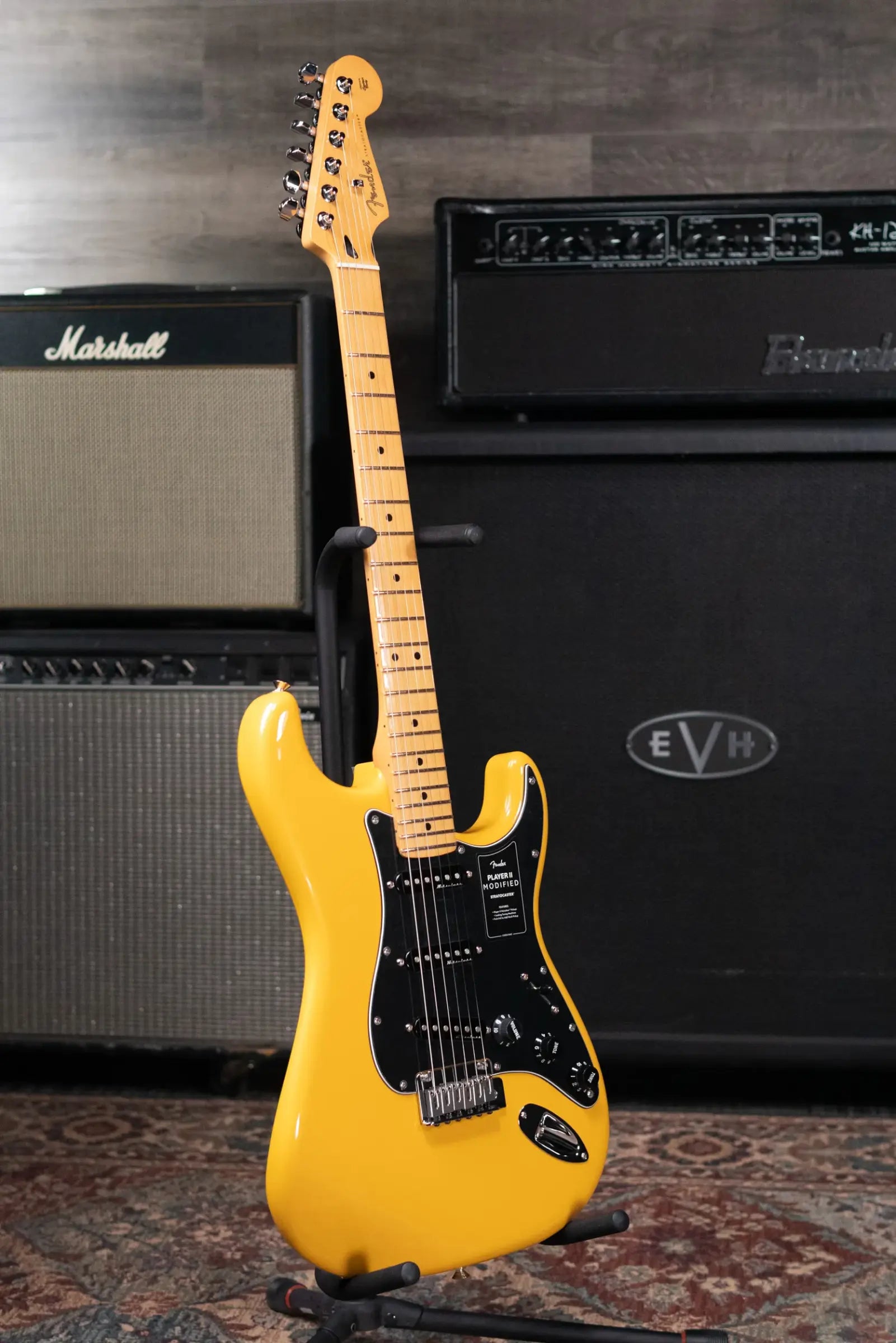 Fender Player II Modified Stratocaster Electric Guitar - Sunshine Yellow, Maple Fingerboard with Deluxe Gig Bag