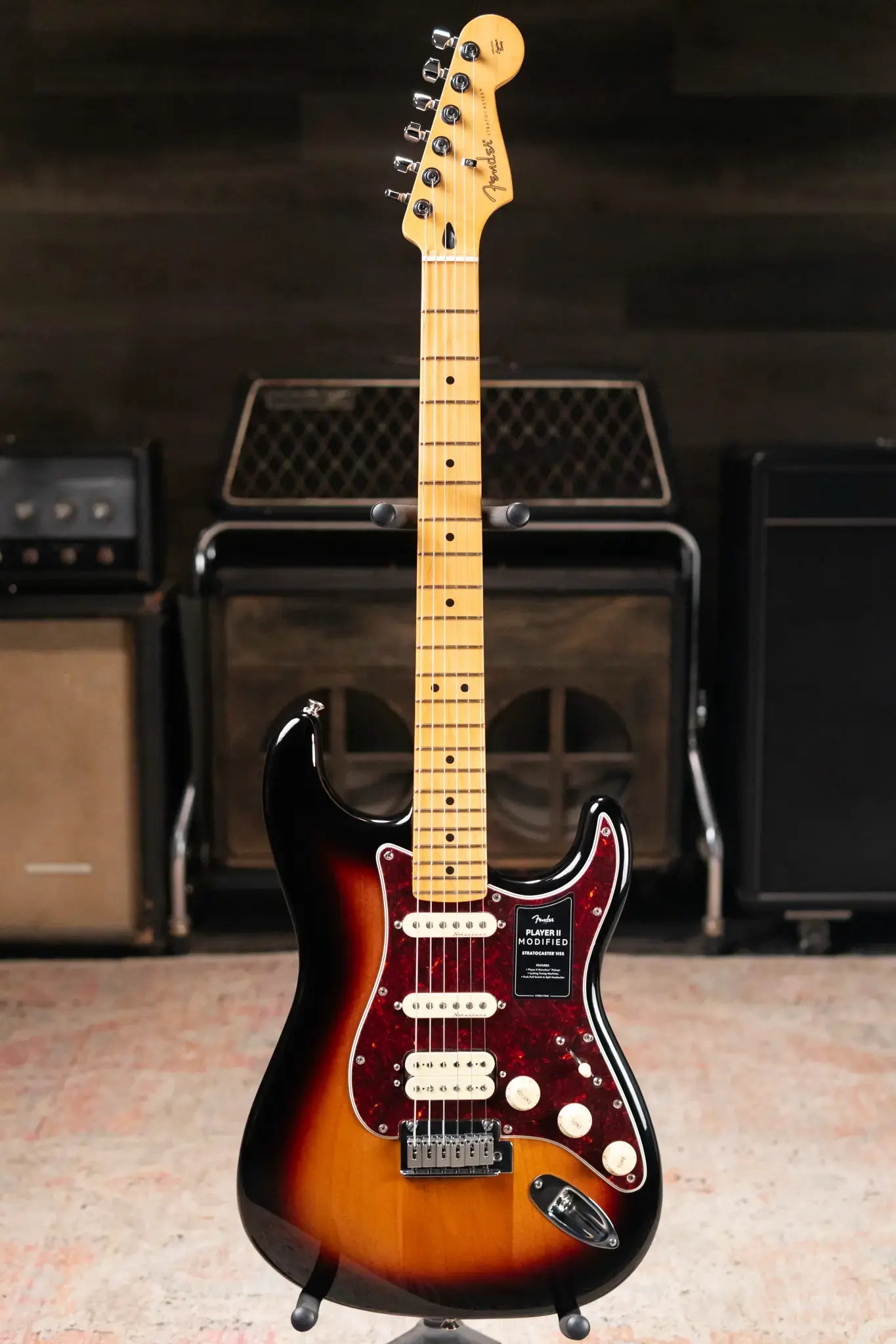 Fender Player II Modified Stratocaster HSS Electric Guitar - 3-Color Sunburst with Gig Bag