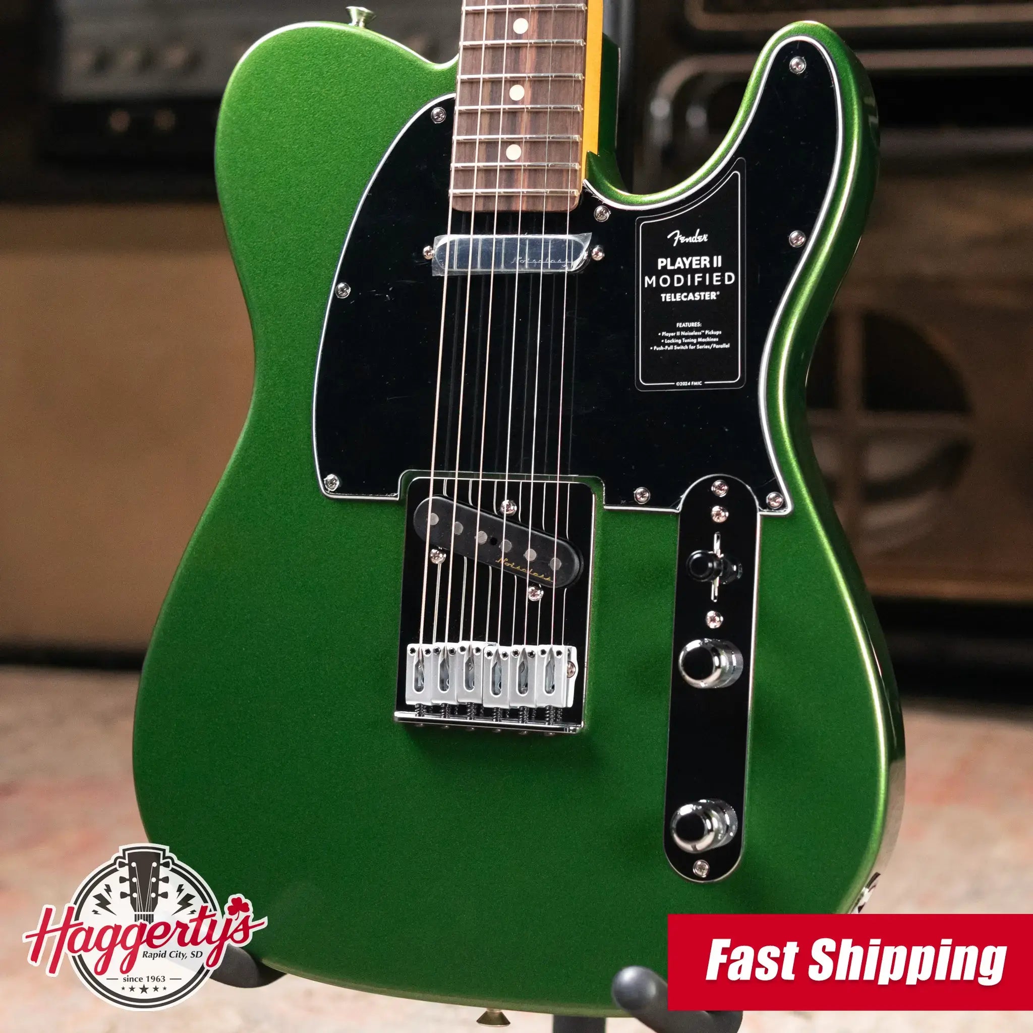 Fender Player II Modified Telecaster Electric Guitar - Harvest Green Metallic with Gig Bag