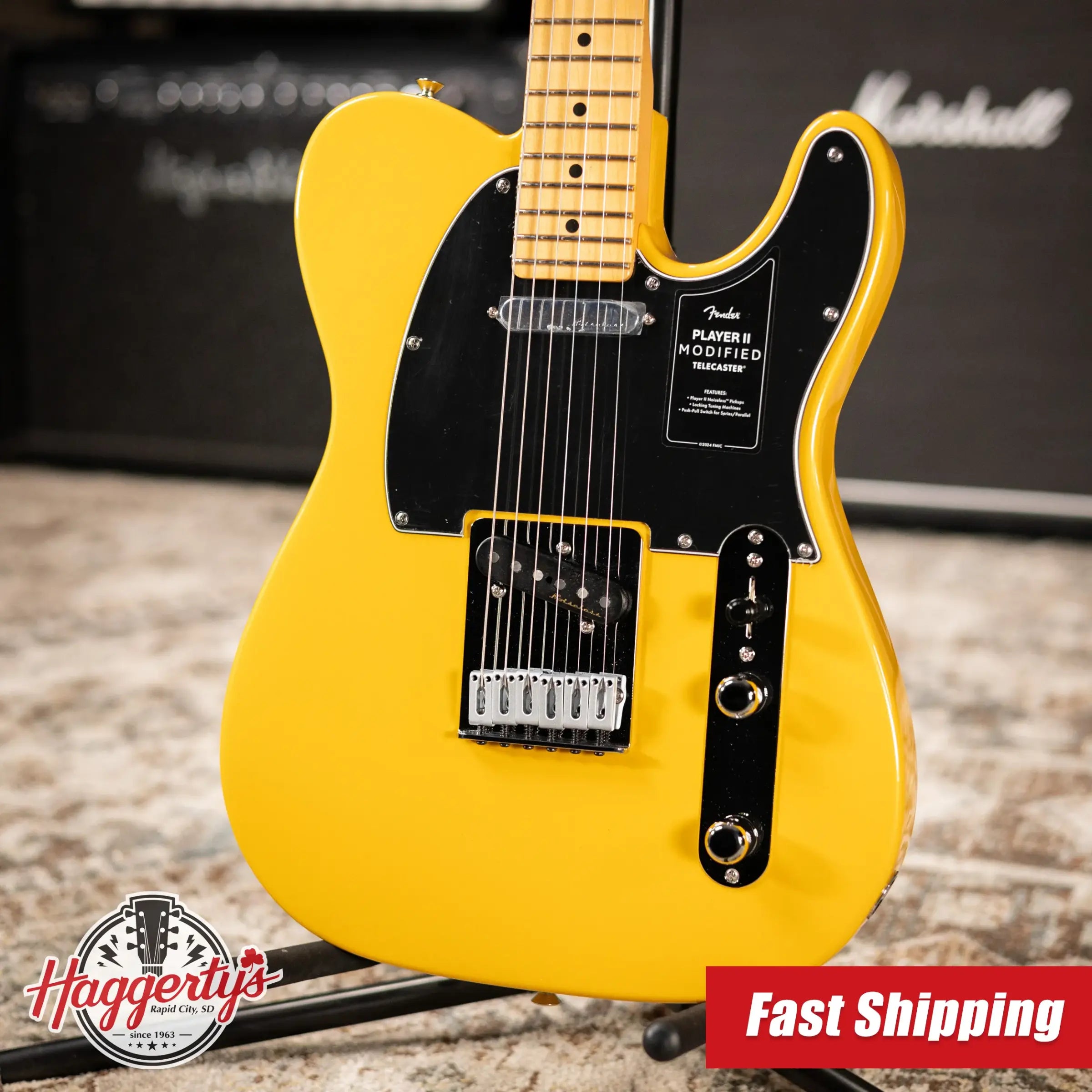 Fender Player II Modified Telecaster Electric Guitar - Sunshine Yellow with Gig Bag