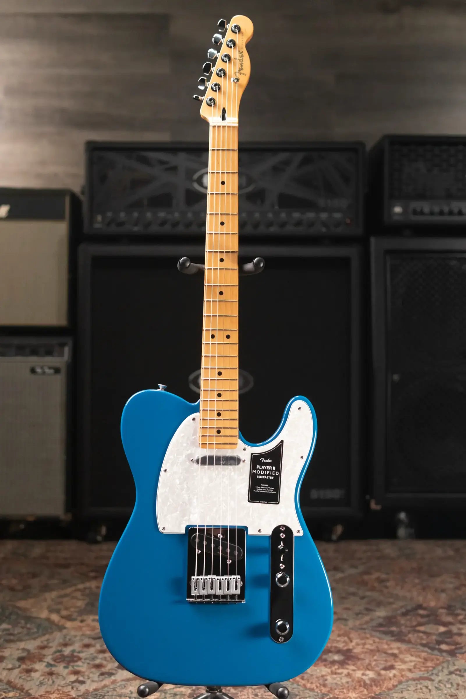 Fender Player II Modified Telecaster, Maple Fingerboard Electric Guitar - Electric Blue with Deluxe Gig Bag