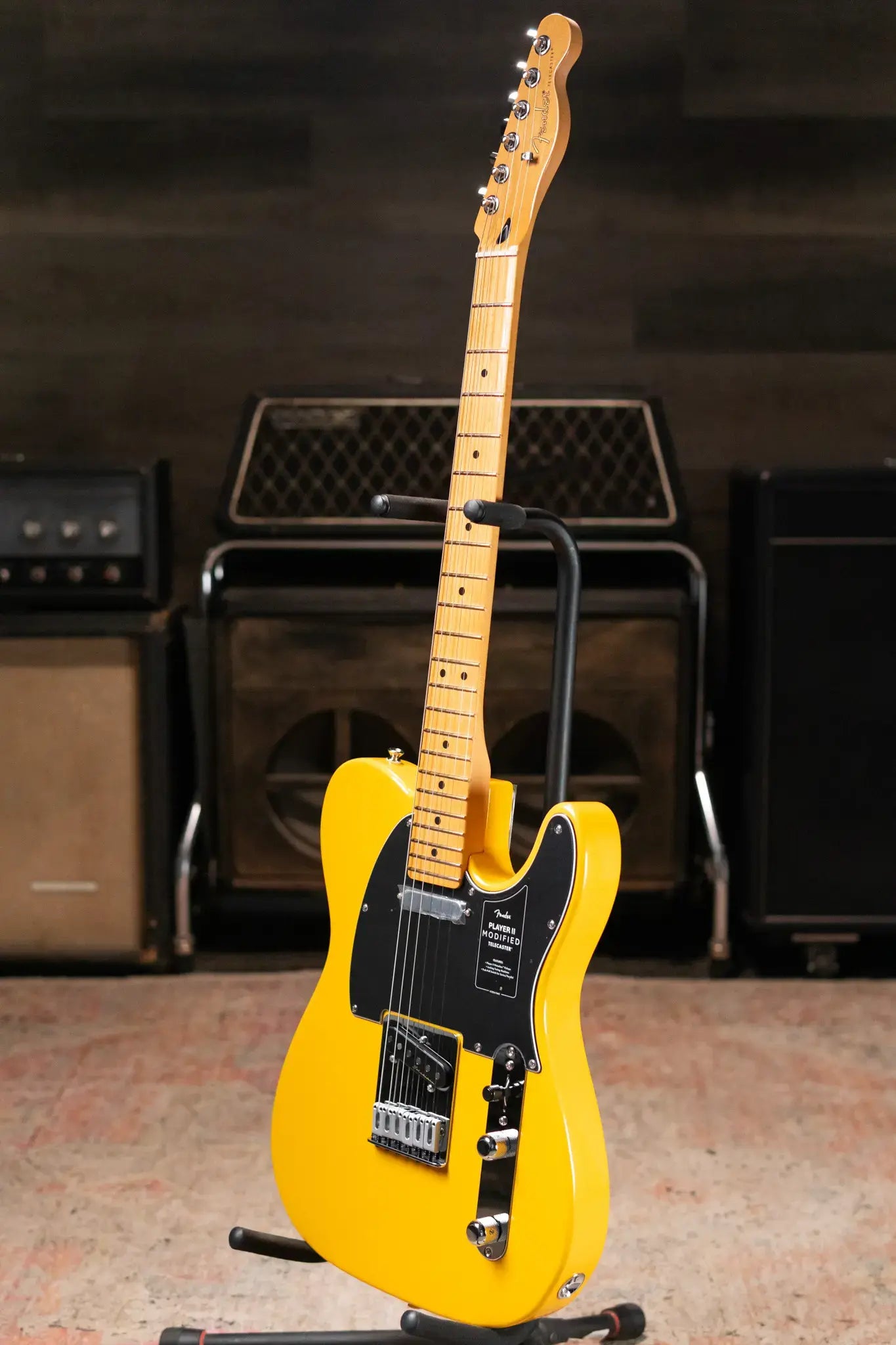 Fender Player II Modified Telecaster, Maple Fingerboard Electric Guitar - Sunshine Yellow with Deluxe Gig Bag