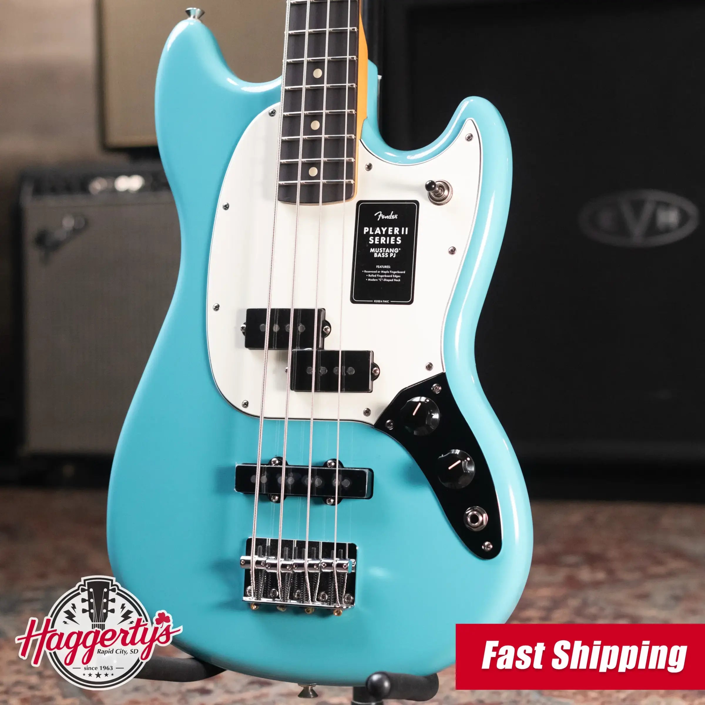 Fender Player II Mustang Bass PJ - Aquatone Blue