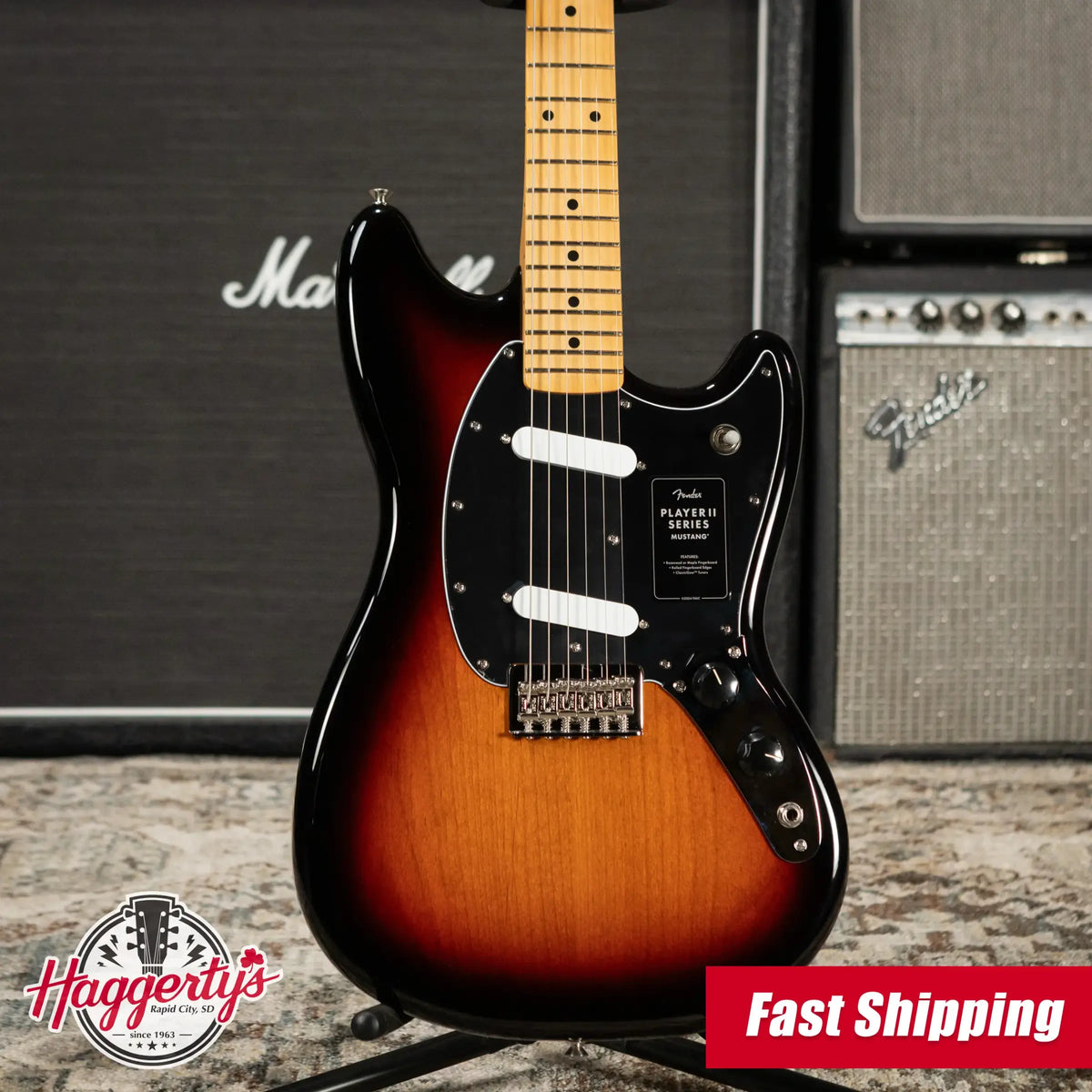 Fender Player II Mustang Electric Guitar - 3-Color Sunburst - Demo