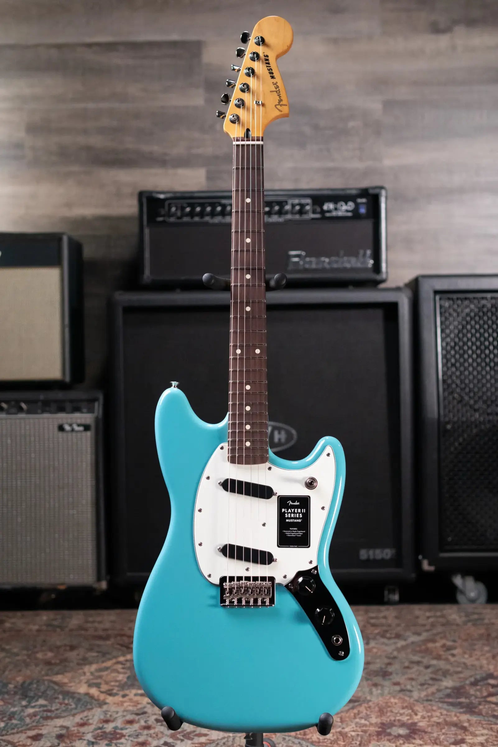 Fender Player II Mustang Electric Guitar - Aquatone Blue