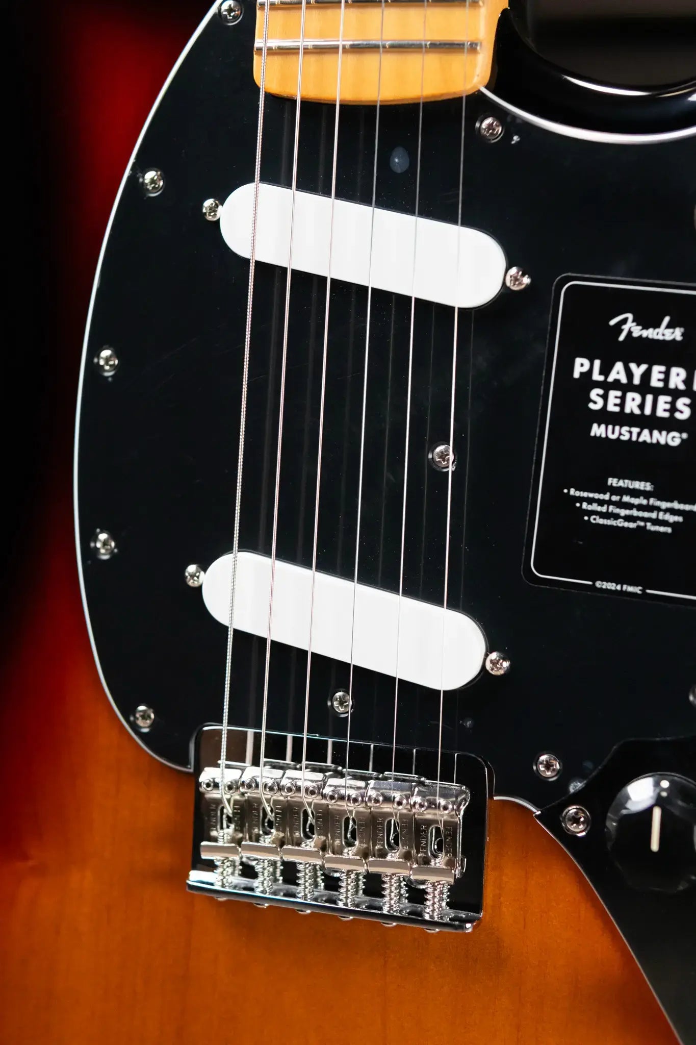 Fender Player II Mustang, Maple Fingerboard Electric Guitar - 3-Color Sunburst