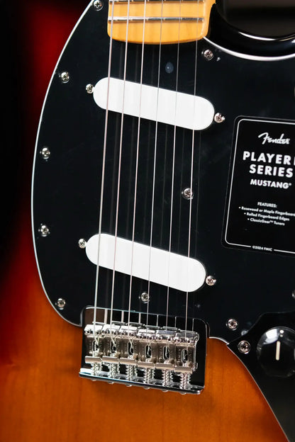Fender Player II Mustang, Maple Fingerboard Electric Guitar - 3-Color Sunburst