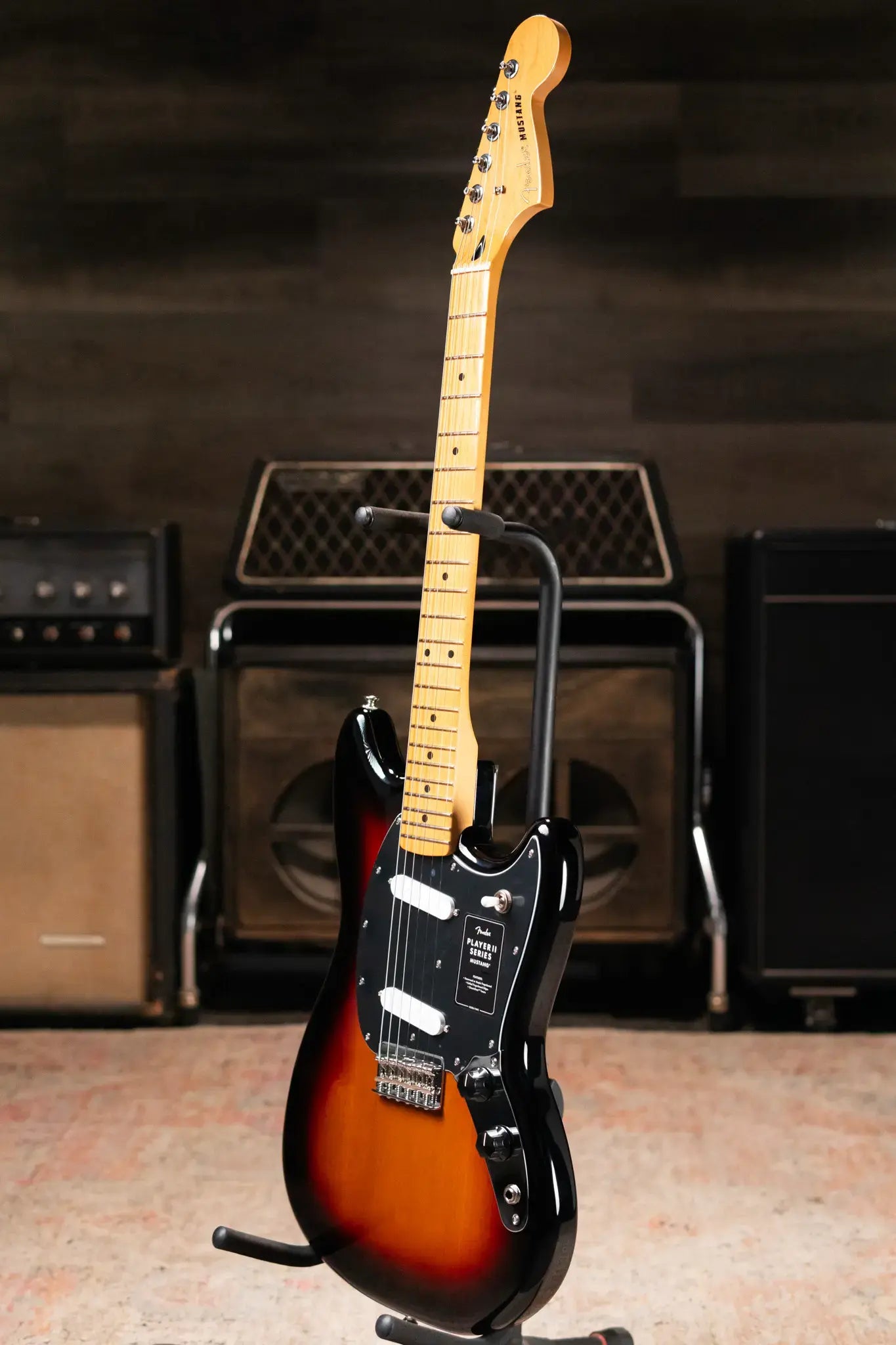 Fender Player II Mustang, Maple Fingerboard Electric Guitar - 3-Color Sunburst