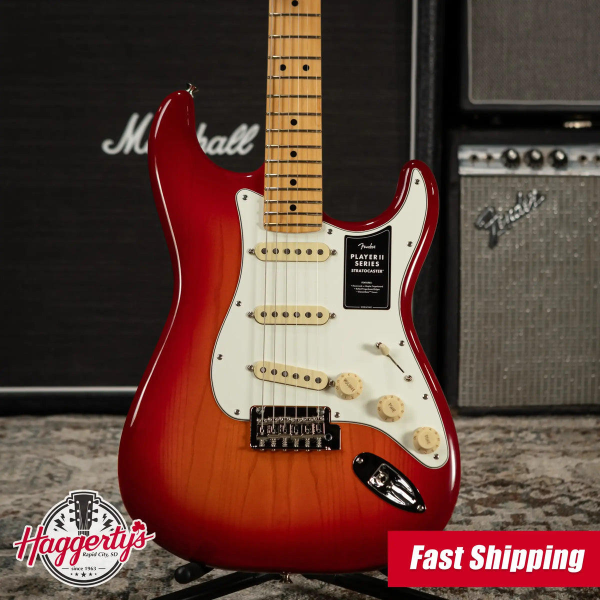 Fender Player II Stratocaster Electric Guitar - Aged Cherry Burst - Demo