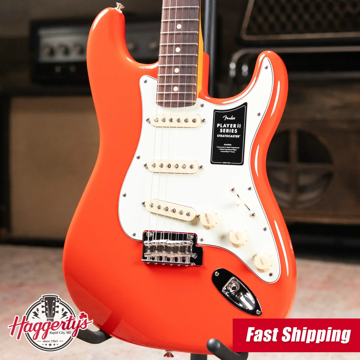 Fender Player II Stratocaster Electric Guitar - Coral Red - Demo