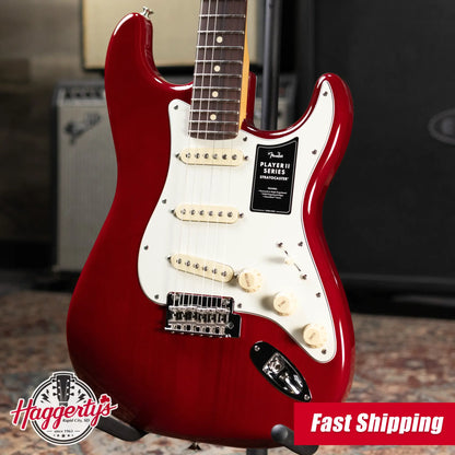 Fender Player II Stratocaster Electric Guitar - Transparent Cherry Burst - Demo
