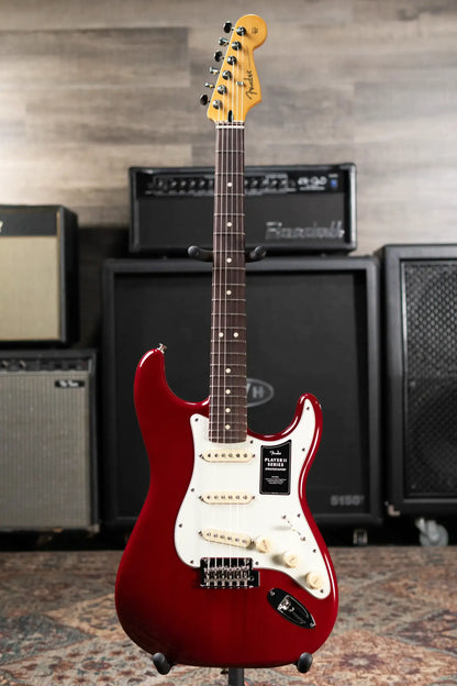 Fender Player II Stratocaster Electric Guitar - Transparent Cherry Burst - Demo