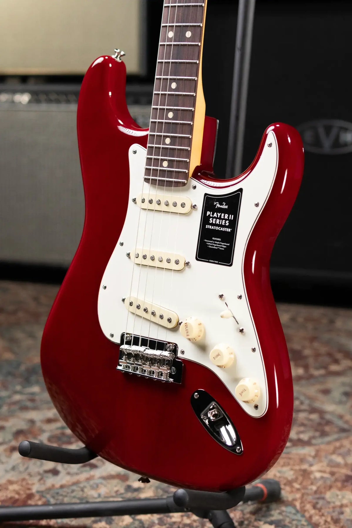 Fender Player II Stratocaster Electric Guitar - Transparent Cherry Burst - Demo
