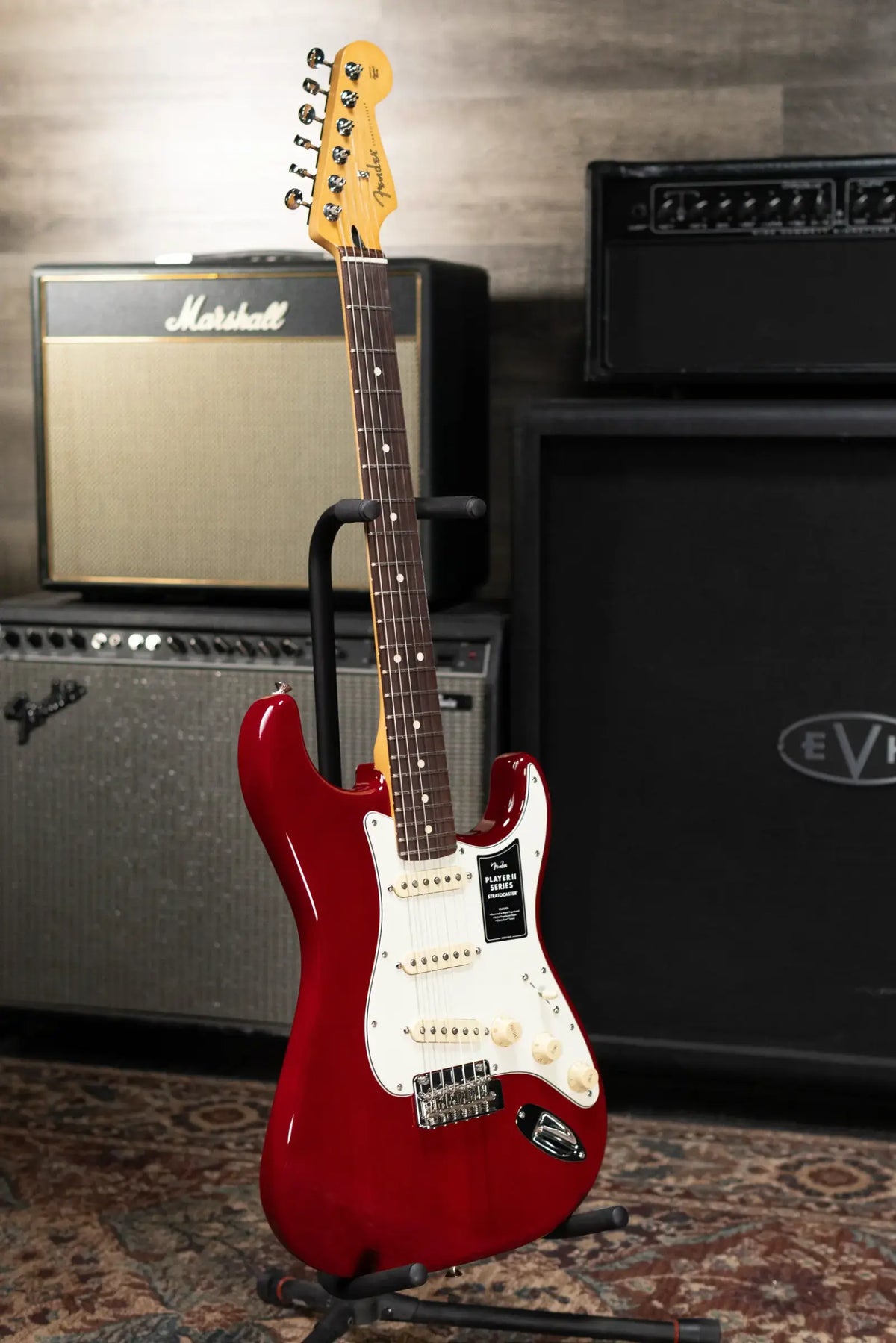 Fender Player II Stratocaster Electric Guitar - Transparent Cherry Burst - Demo