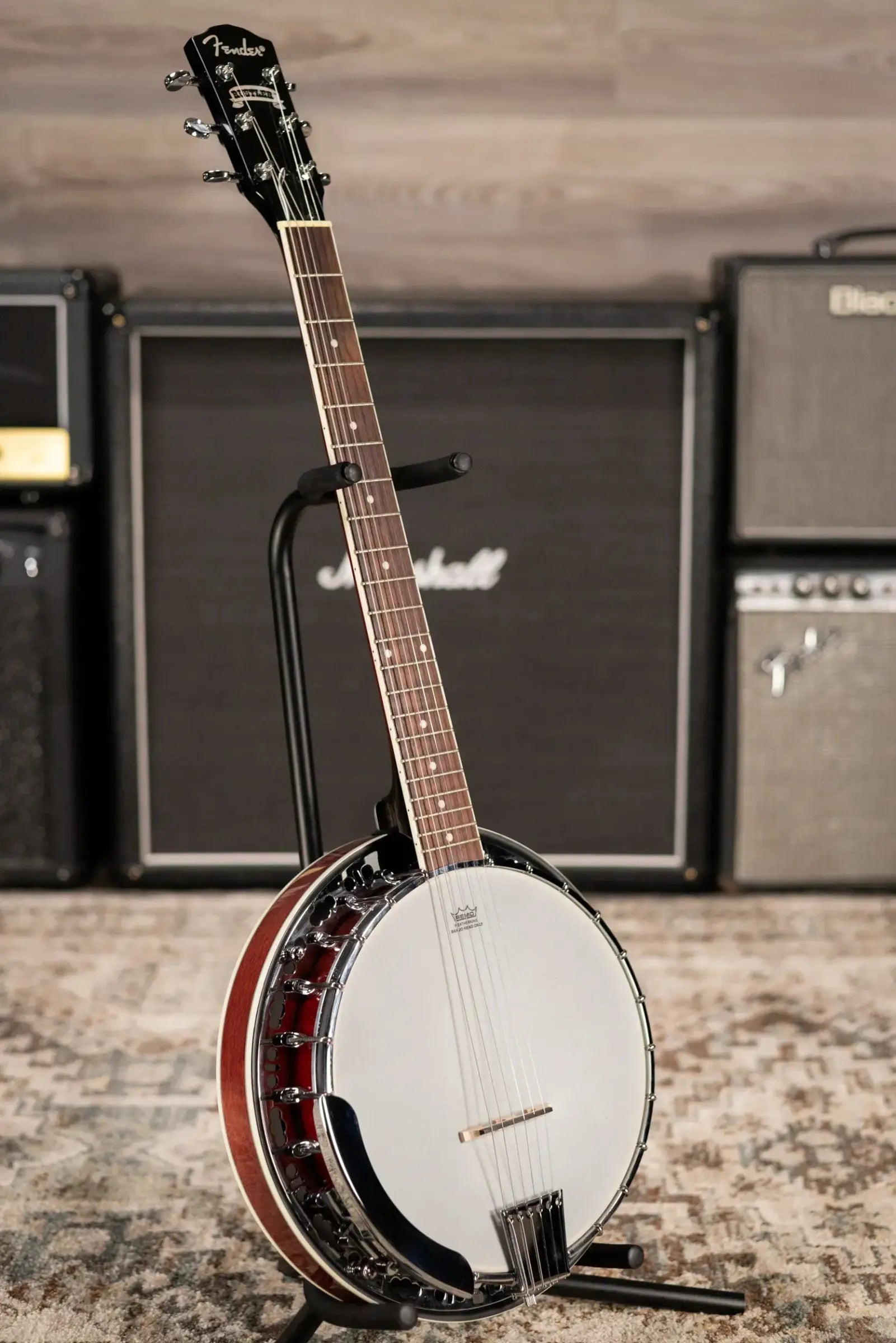 Fender Rustler 6-String Banjo with Hardshell Case - 3-Color Sunburst - Used