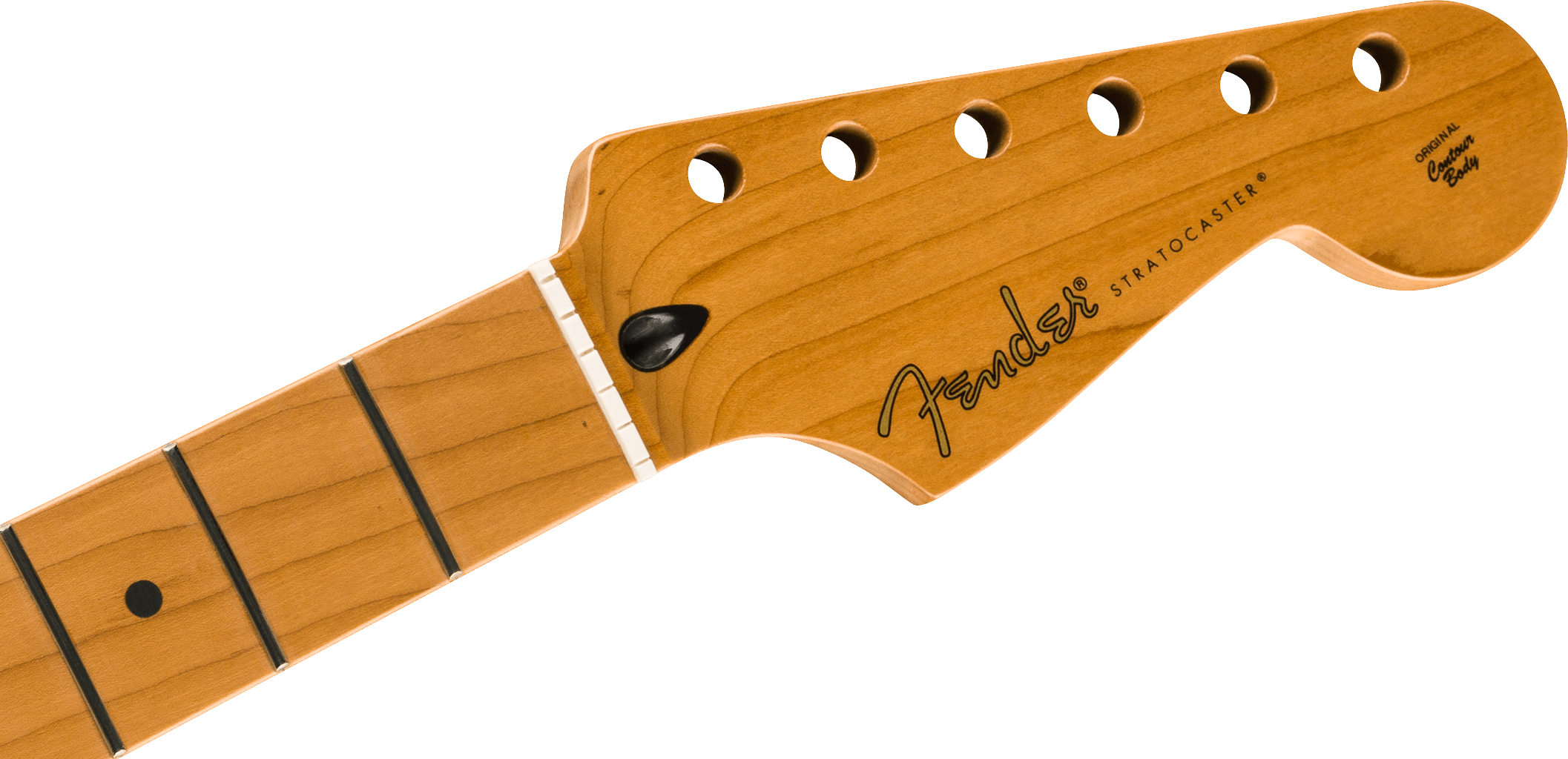 Fender Satin Roasted Maple Fat Stratocaster Neck, 22 Medium Jumbo Frets, 9.5", U Shape