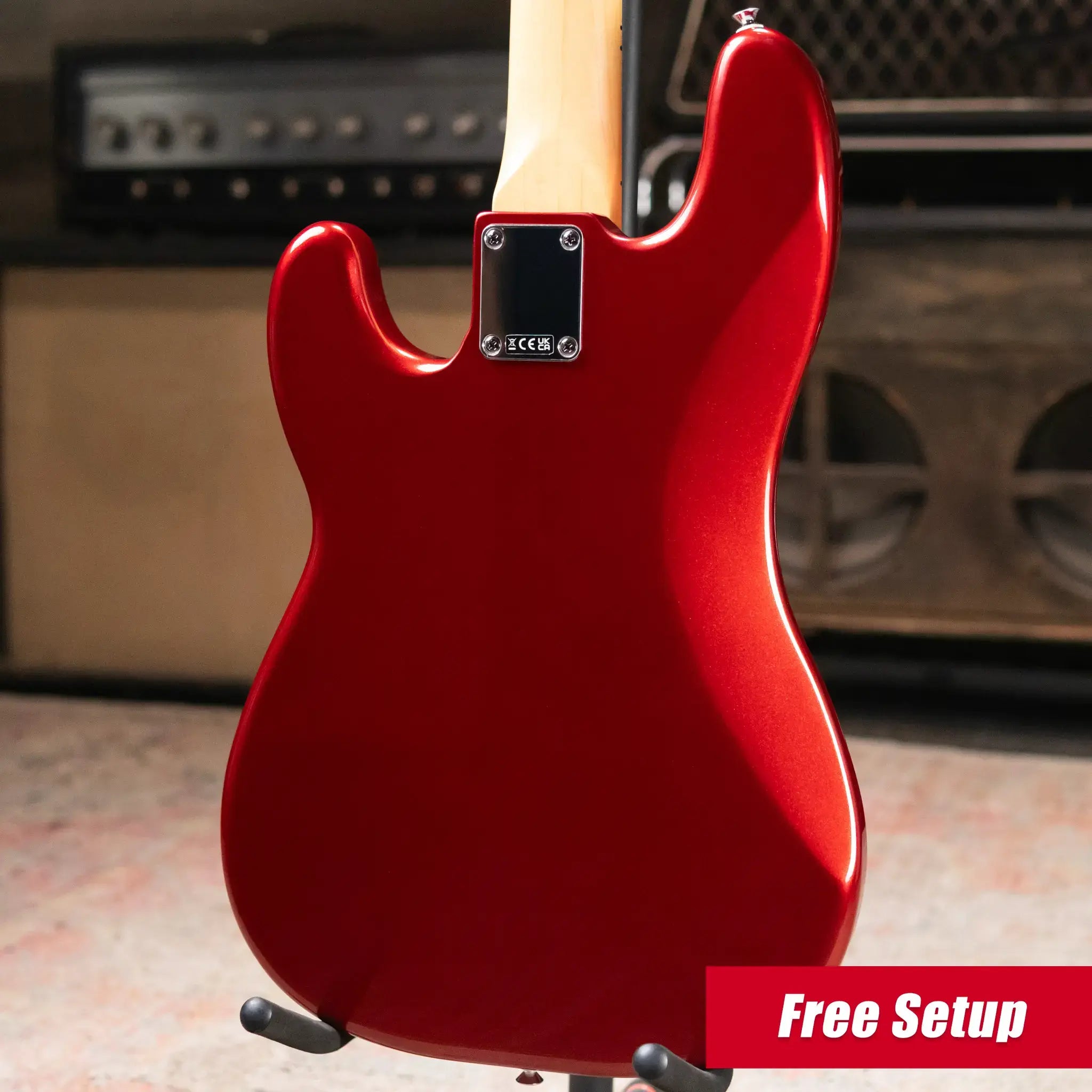 Fender Standard Precision Bass, Maple Fingerboard, White Pickguard - Candy Cola