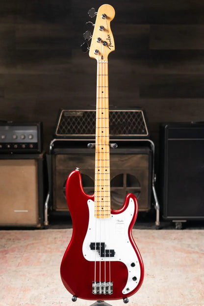 Fender Standard Precision Bass, Maple Fingerboard, White Pickguard - Candy Cola