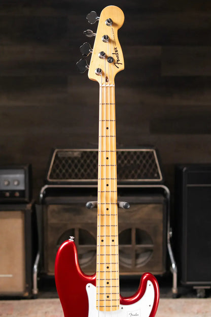 Fender Standard Precision Bass, Maple Fingerboard, White Pickguard - Candy Cola