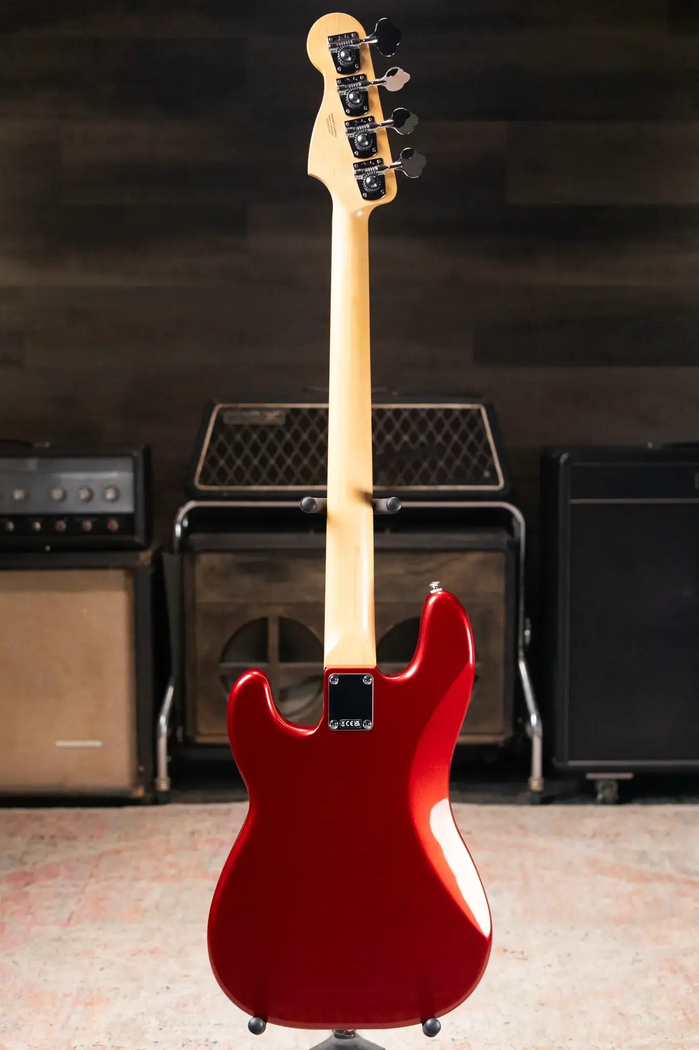 Fender Standard Precision Bass, Maple Fingerboard, White Pickguard - Candy Cola