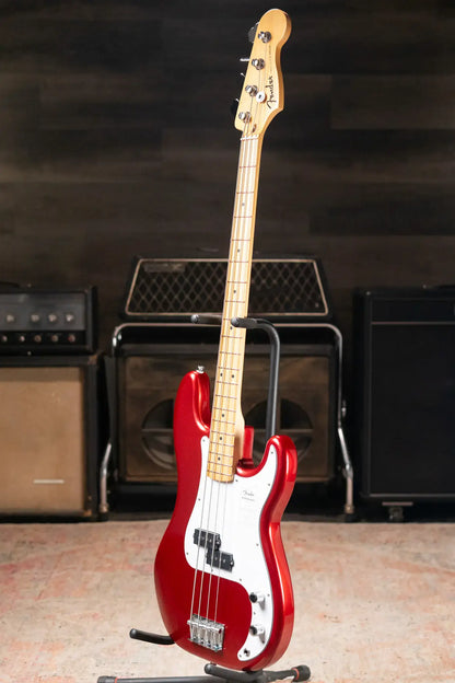 Fender Standard Precision Bass, Maple Fingerboard, White Pickguard - Candy Cola