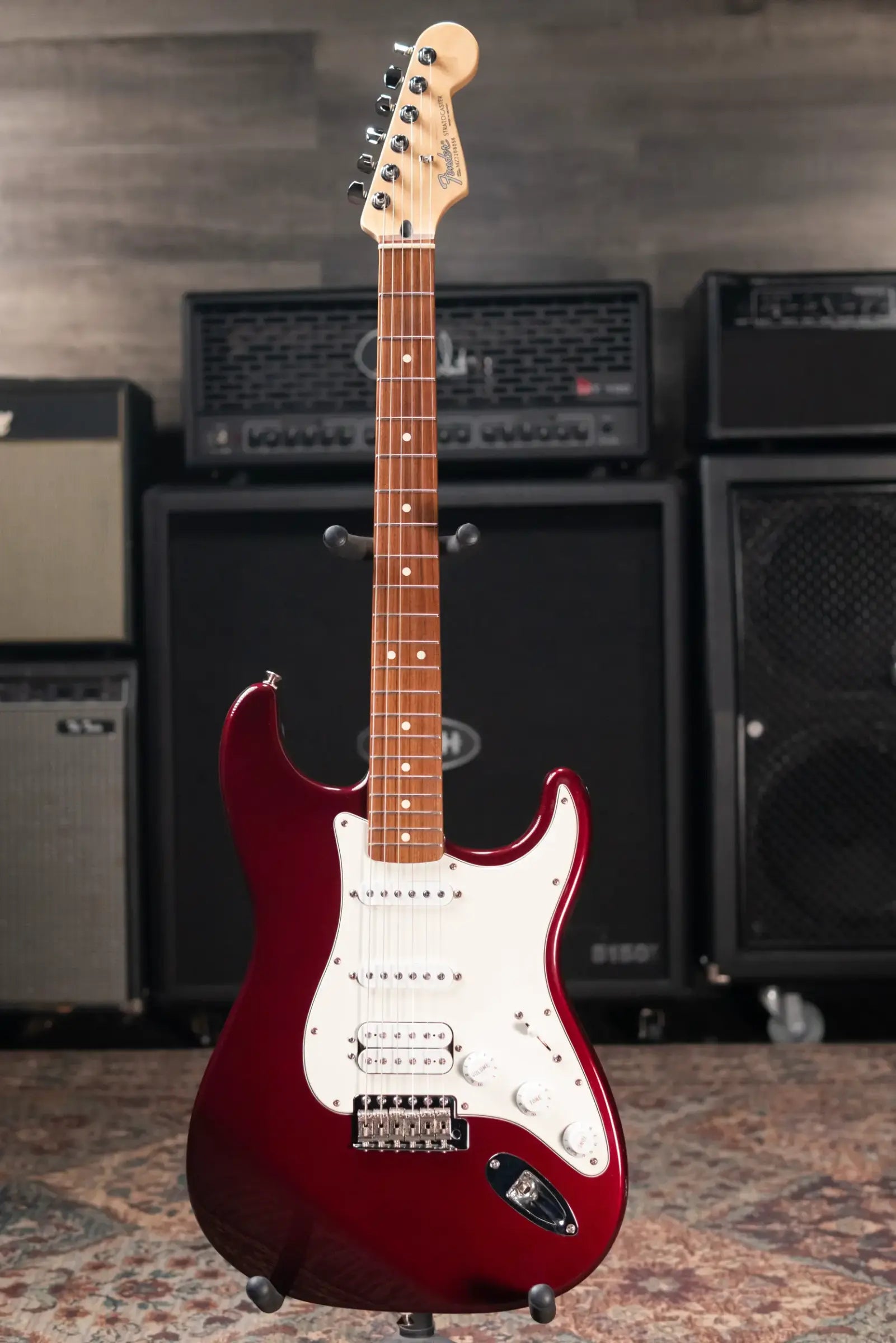 Fender Standard Stratocaster HSS Midnight Wine with Gig Bag - Used