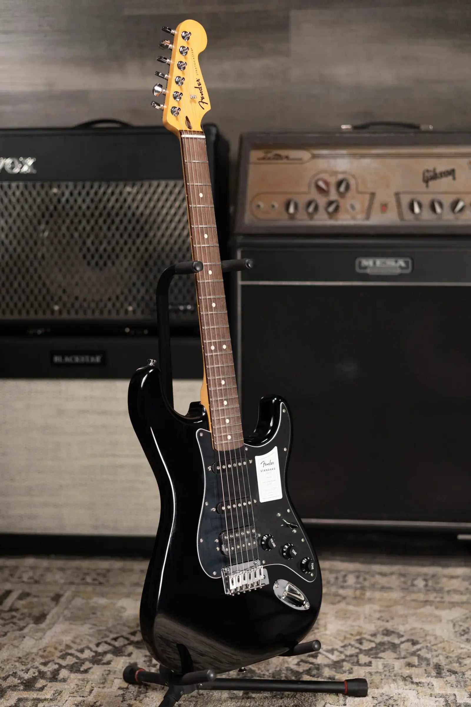 Fender Standard Stratocaster HSS Electric Guitar - Black