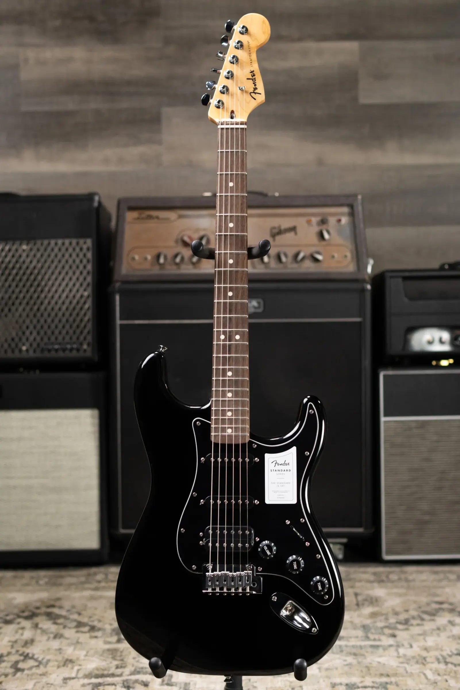 Fender Standard Stratocaster HSS Electric Guitar - Black
