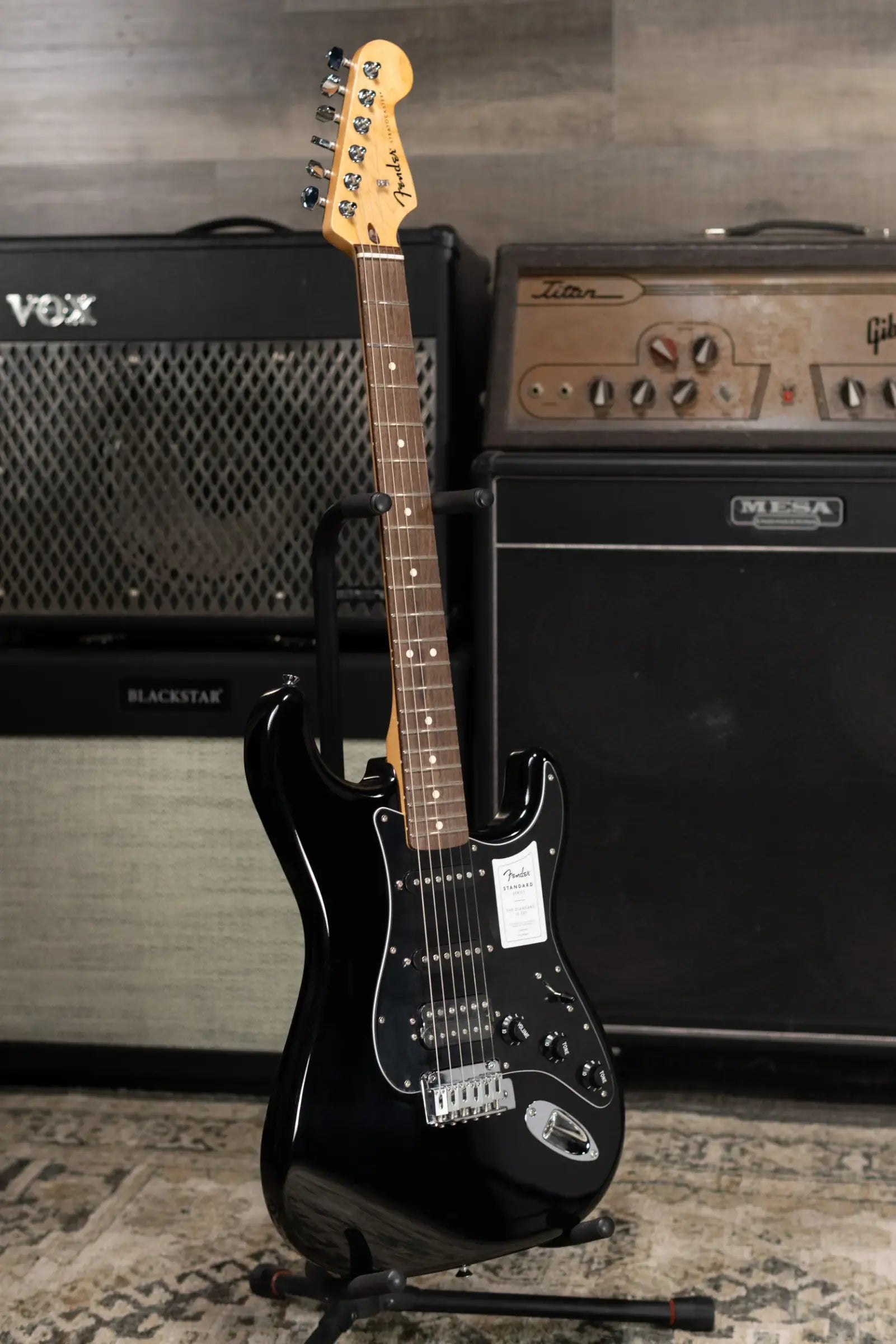 Fender Standard Stratocaster HSS Electric Guitar - Black