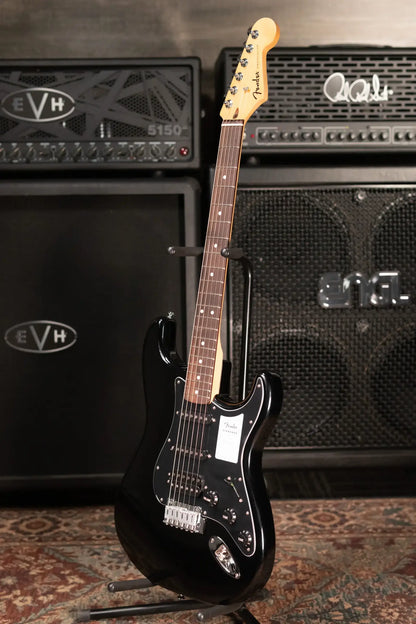 Fender Standard Stratocaster HSS, Laurel Fingerboard, Black Pickguard Electric Guitar - Black