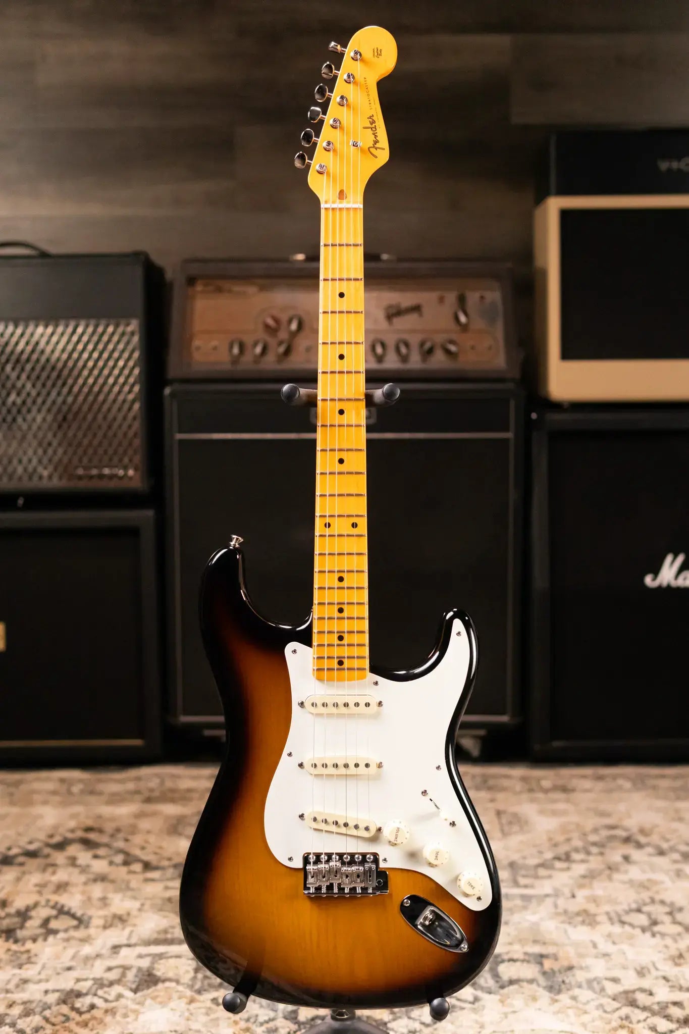 Fender Stories Collection Eric Johnson 1954 Virginia Stratocaster Electric Guitar - 2-Color Sunburst with Hardshell Case - Used
