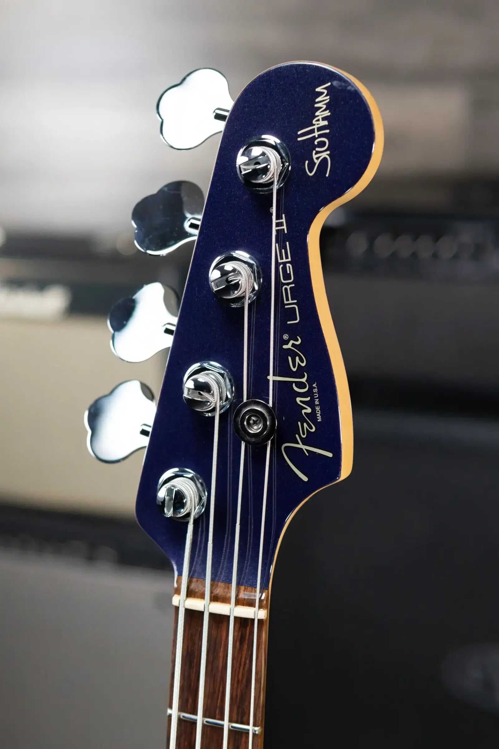 Fender Stu Hamm Signature Urge II Bass - Midnight Blue Metallic with Hardshell Case - Used