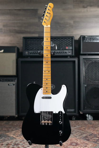 Fender MIJ Telecaster Electric Guitar - Black with Upgraded TV Jones Pickups and Hardshell Case - Used