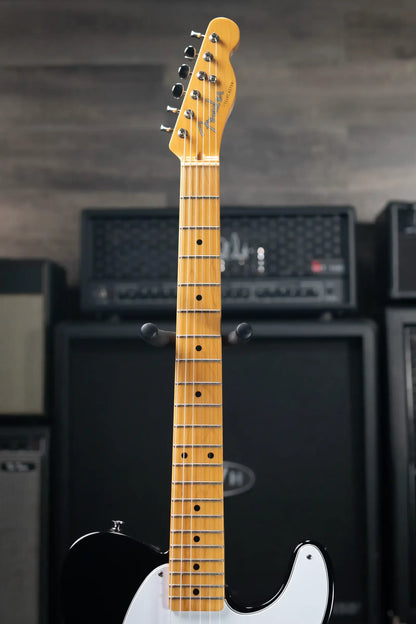 Fender MIJ Telecaster Electric Guitar - Black with Upgraded TV Jones Pickups and Hardshell Case - Used