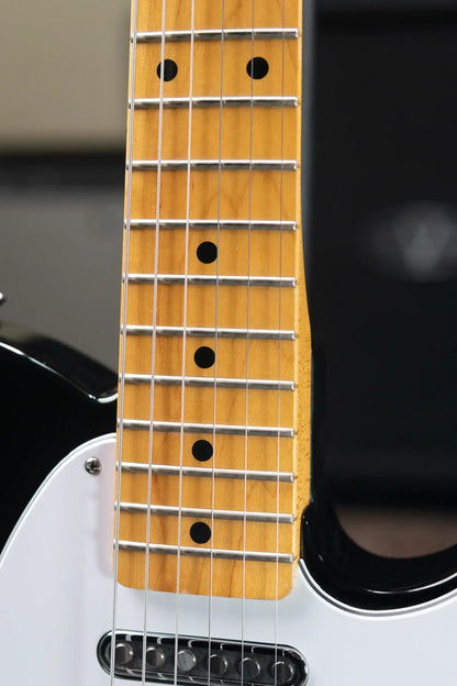 Fender MIJ Telecaster Electric Guitar - Black with Upgraded TV Jones Pickups and Hardshell Case - Used