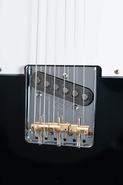 Fender MIJ Telecaster Electric Guitar - Black with Upgraded TV Jones Pickups and Hardshell Case - Used