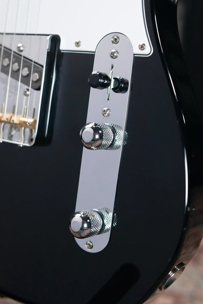 Fender MIJ Telecaster Electric Guitar - Black with Upgraded TV Jones Pickups and Hardshell Case - Used