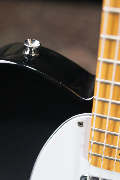 Fender MIJ Telecaster Electric Guitar - Black with Upgraded TV Jones Pickups and Hardshell Case - Used