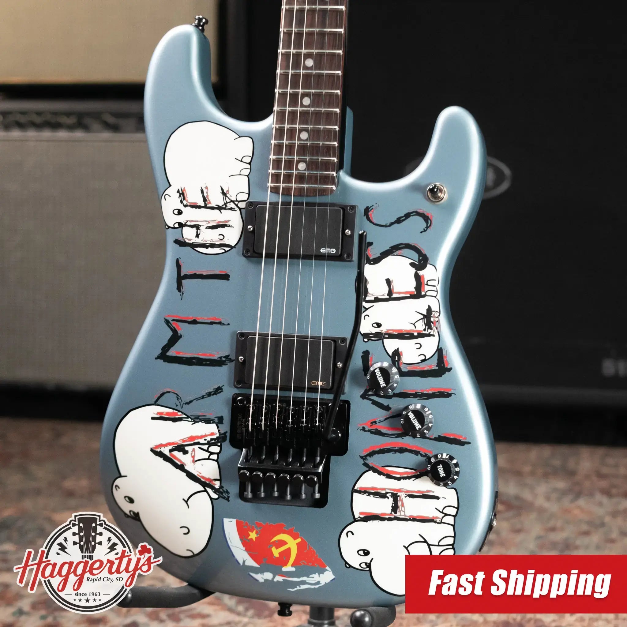 Fender Tom Morello's "Arm the Homeless" Electric Guitar - Blue Ice Metallic with Hardshell Case