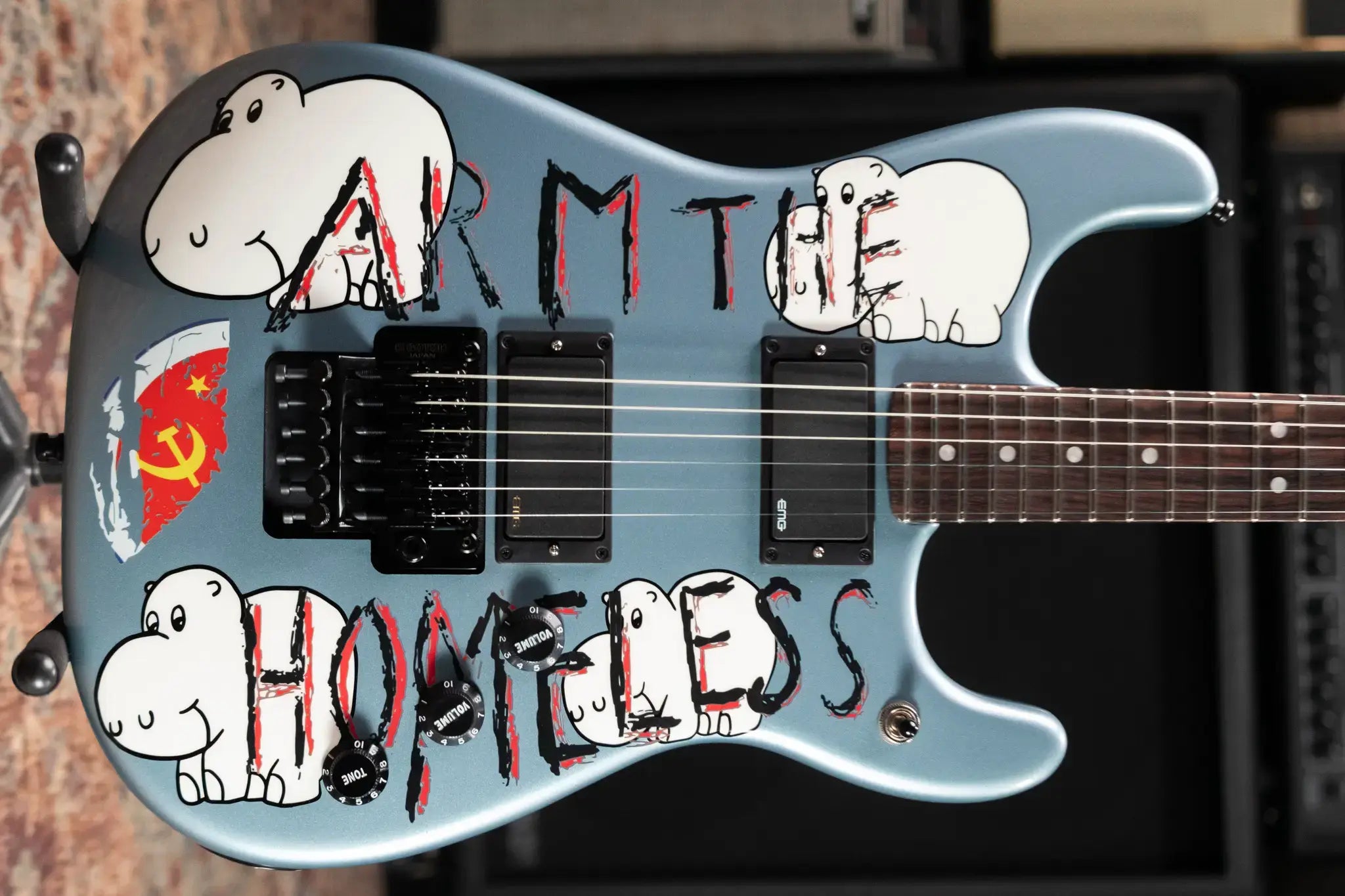 Fender Tom Morello's "Arm the Homeless" Electric Guitar - Blue Ice Metallic with Hardshell Case