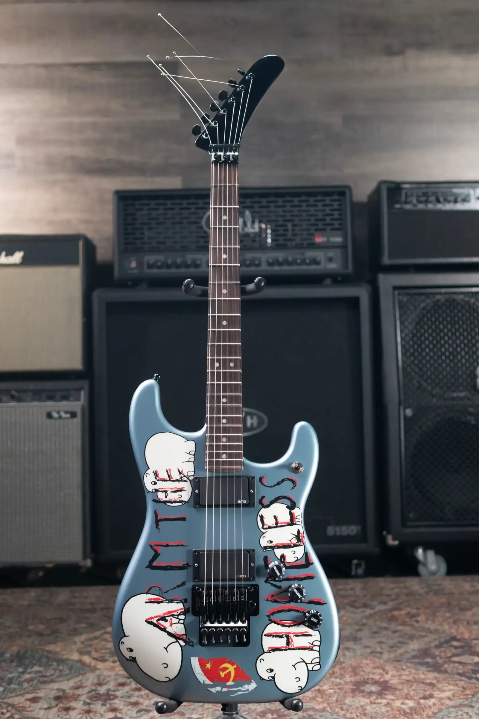 Fender Tom Morello's "Arm the Homeless" Electric Guitar - Blue Ice Metallic with Hardshell Case