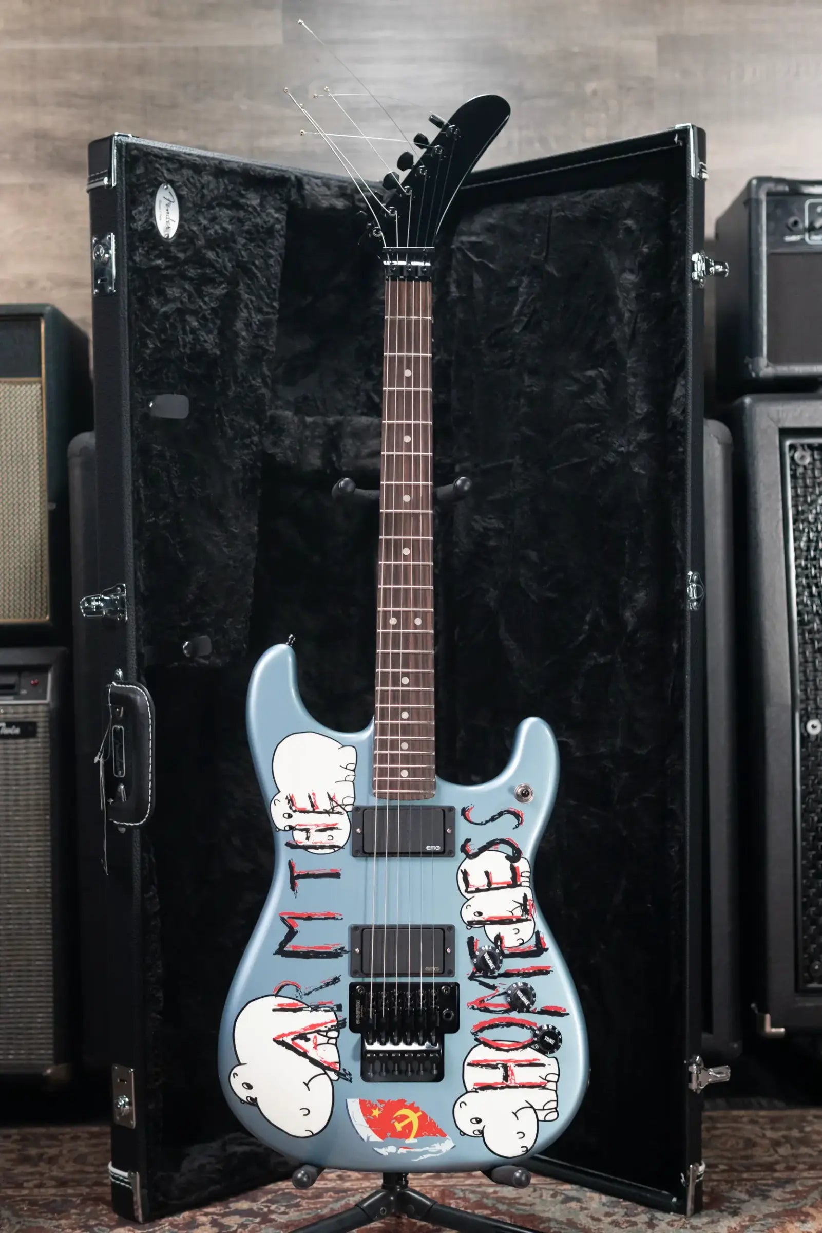 Fender Tom Morello's "Arm the Homeless" Electric Guitar - Blue Ice Metallic with Hardshell Case