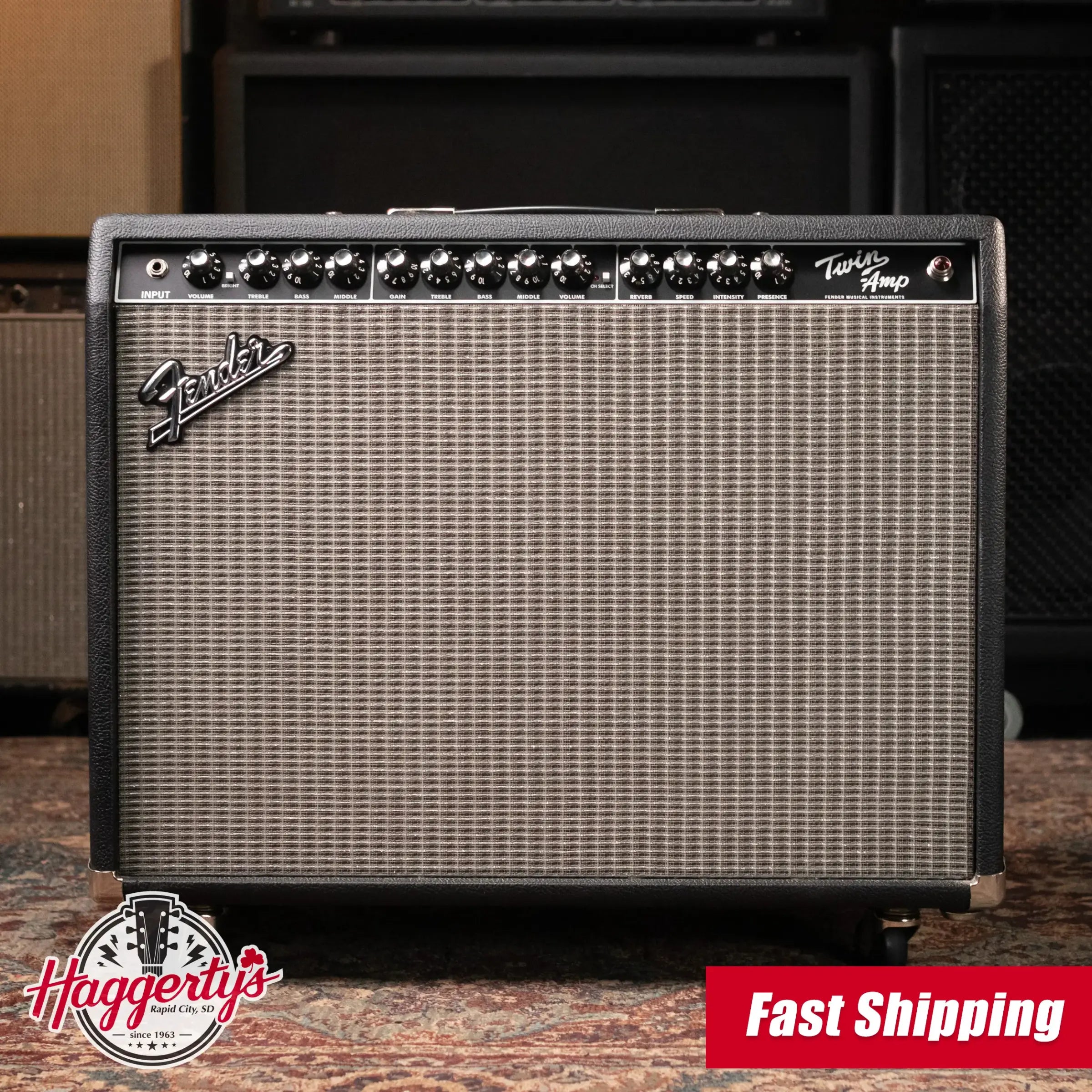 Fender Twin 2x12 Guitar Amplifier with Casters - Used