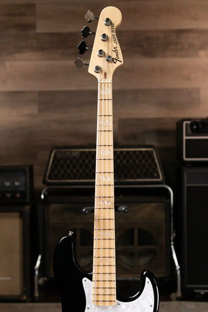 Fender U.S.A. Geddy Lee Jazz Bass, Maple Fingerboard - Black with Hardshell Case