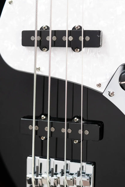 Fender U.S.A. Geddy Lee Jazz Bass, Maple Fingerboard - Black with Hardshell Case